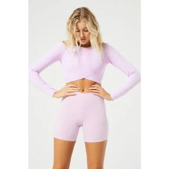 Like New L*Space Active Peony Aim High Crew Nexk Long Sleeve Crop Top - xs - Picture 3 of 8